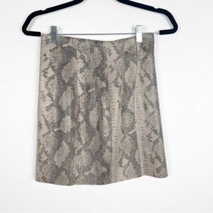 Zara Faux Leather Snake Skin‎ Mini Skirt Sz XS